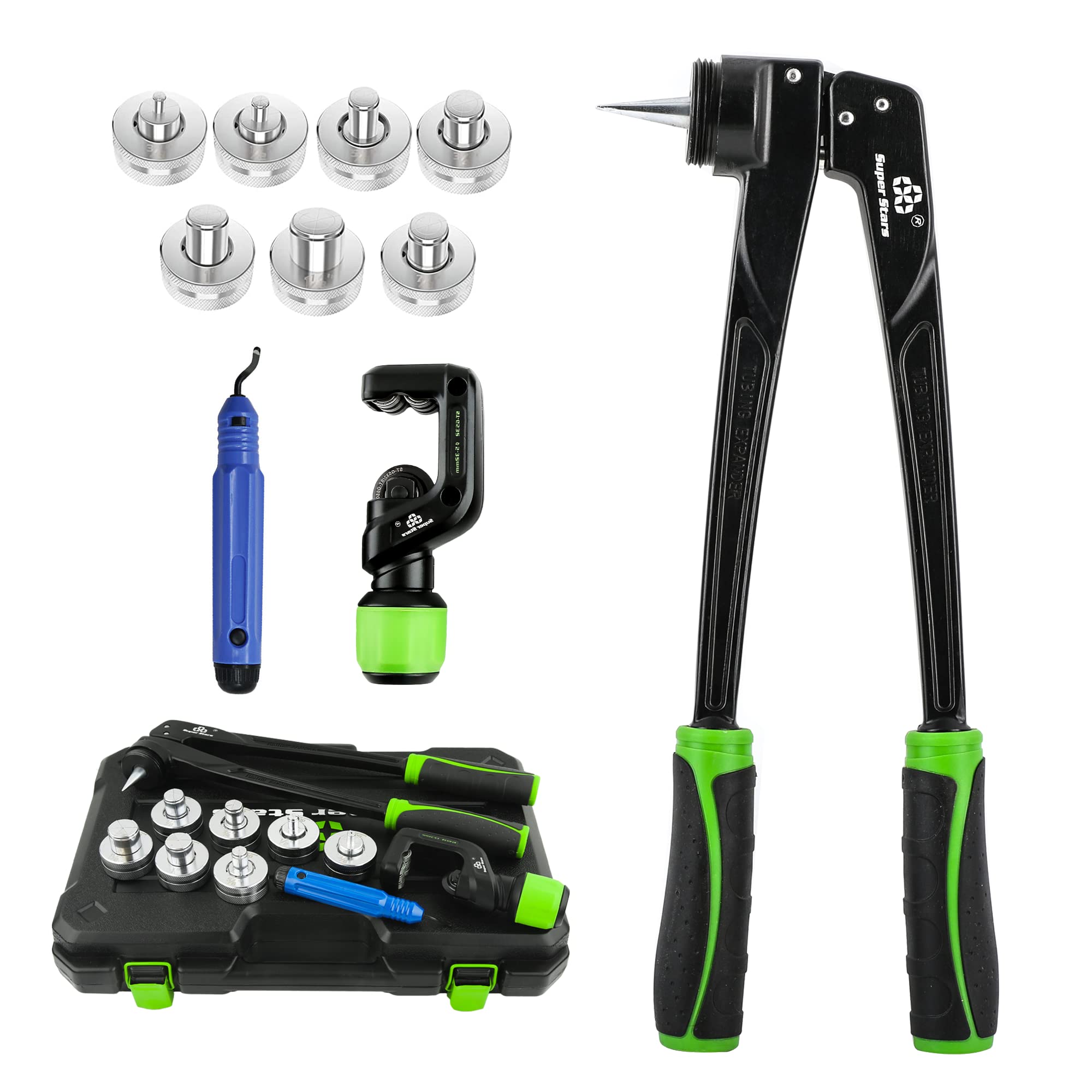HVAC Tube Expander/Swaging Tool, with Tube Cutter and Debur Tool