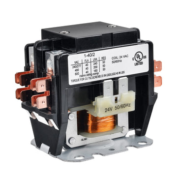 2-Pole, 40 Amp FLA Contactor with 24 VAC Coil